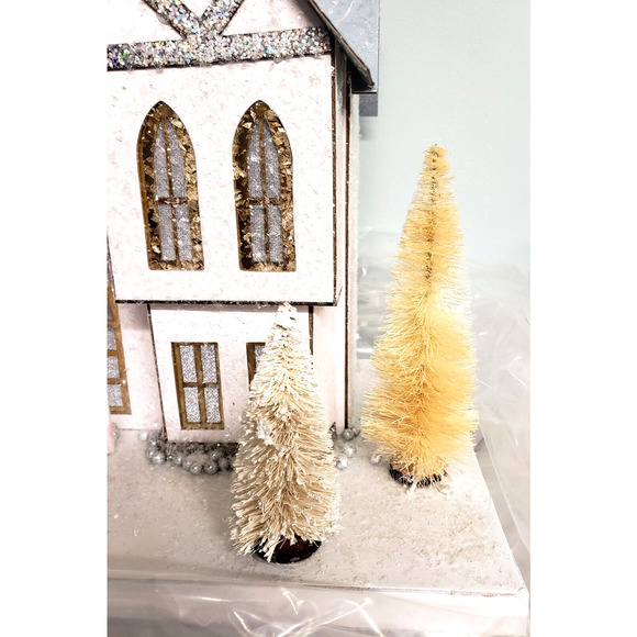 Holiday Village House Cody Foster Large 11" Putz Blue Mill Dog Sisal Trees - Picture 10 of 12